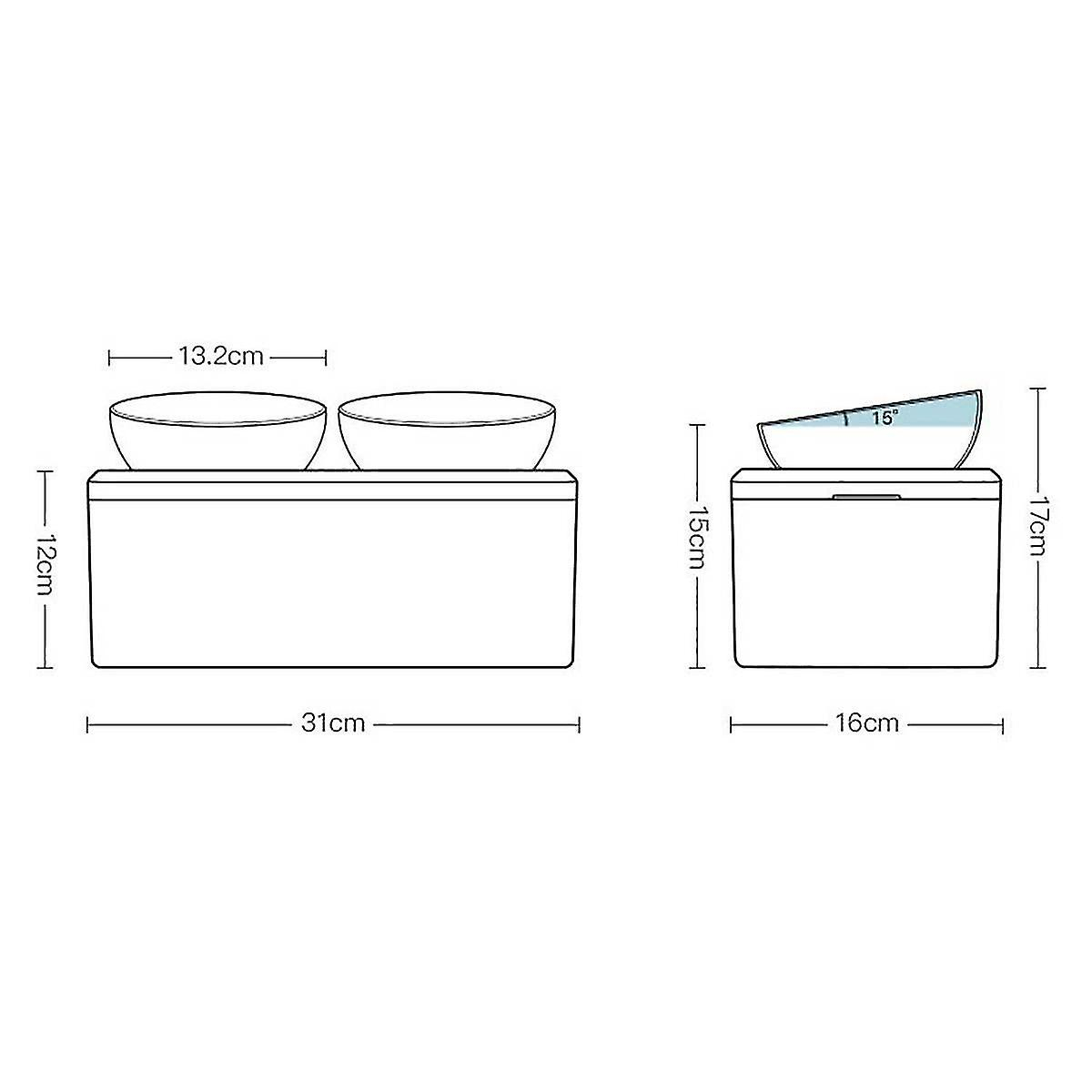 Foto 3 pulgar | Comederos Elevados Para Gatos Y Perros Con Almacenamiento Hermético - Venta Internacional.