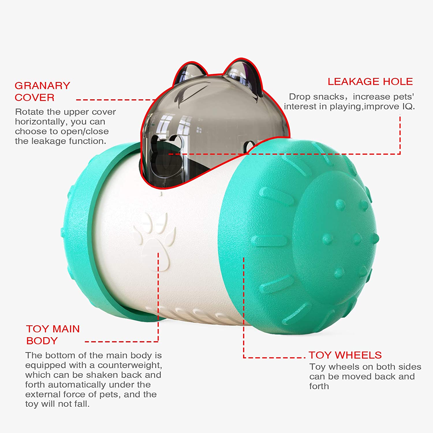 Foto 4 pulgar | Vaso Para Mascotas Huoguo Dog Leaky Food Interactive Para Mascotas - Venta Internacional.