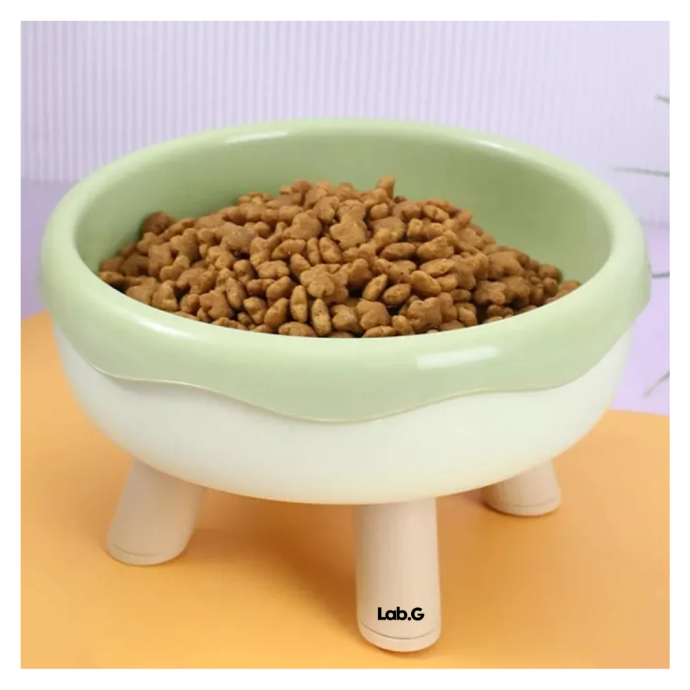 Foto 4 pulgar | 2pz Plato Comedero Inclinado Mascota Lab.g, Verde/rosa