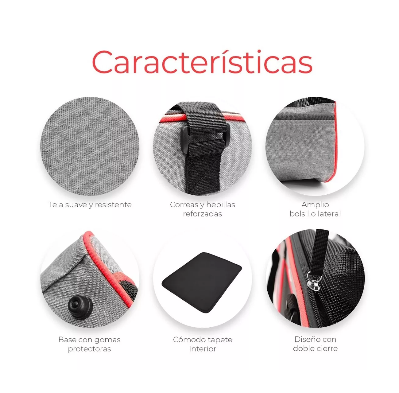 Foto 4 pulgar | Mochila Transportadora BELUG Portátil Plegable Gris para Mascotas