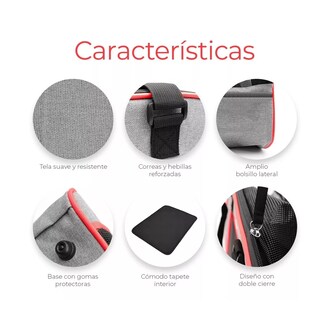 Foto 3 | Mochila Transportadora BELUG Portátil Plegable Gris para Mascotas