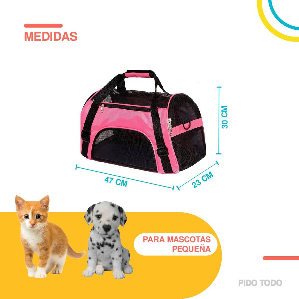 Foto 3 pulgar | Bolsa Transportadora para Mascotas Poli Pets Mediana color Rosa