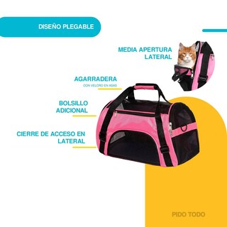 Foto 6 | Bolsa Transportadora de Mascotas Poli Pets PP-TPMPK-CH color Rosa