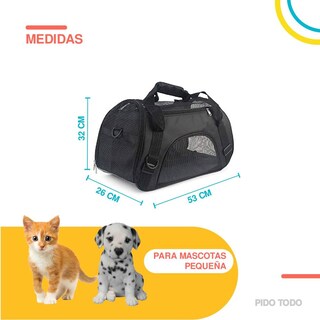 Foto 2 | Bolsa Transportadora de Mascotas Poli Pets PP-TPMBK-GD color Negro