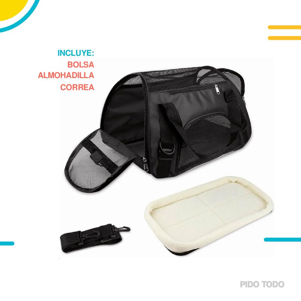 Foto 5 pulgar | Bolsa Transportadora de Mascotas Poli Pets PP-TPMBK-GD color Negro