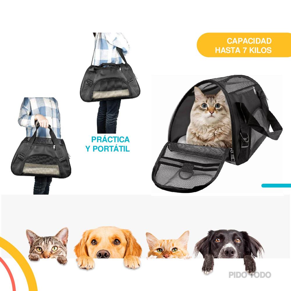 Foto 6 pulgar | Bolsa Transportadora de Mascotas Poli Pets PP-TPMBK-GD color Negro