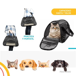 Foto 5 | Bolsa Transportadora de Mascotas Poli Pets PP-TPMBK-GD color Negro