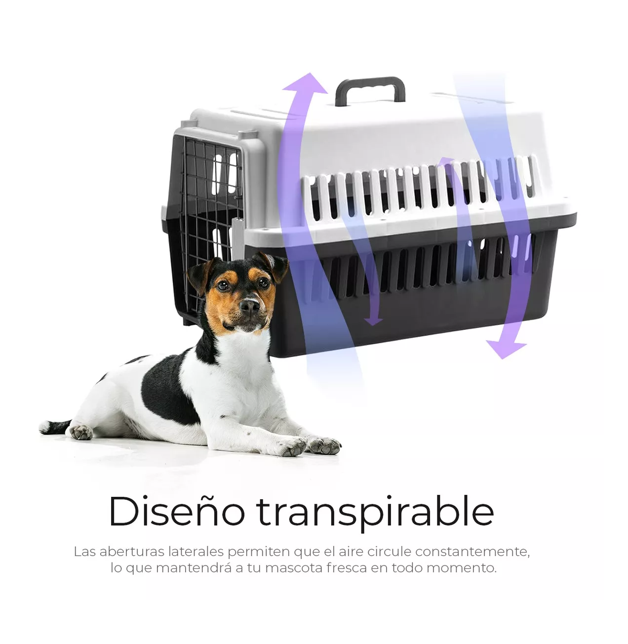 Foto 5 | Jaula Transportadora Portátil Belug color Blanca con Negro para Mascota