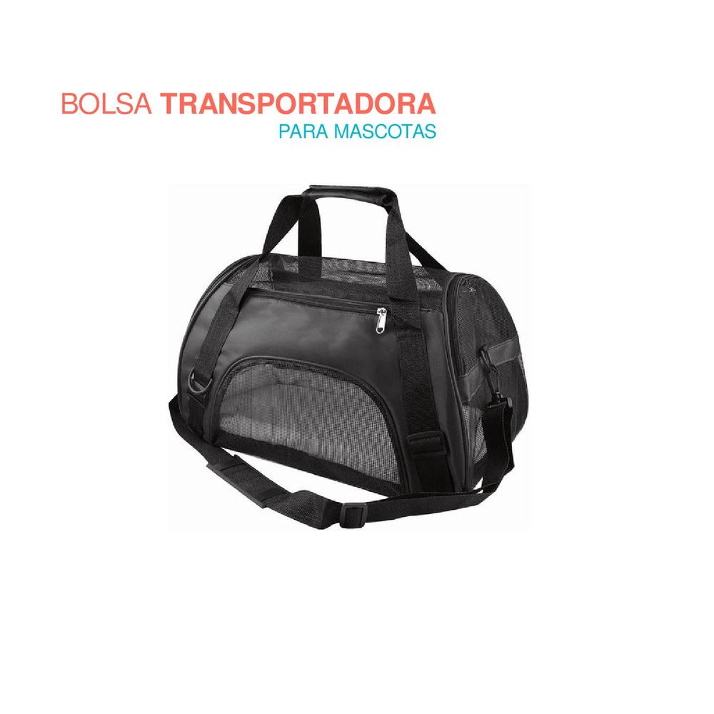 Bolsa Transportadora de Mascotas Poli Pets PP-TPMPK-MD color Negro