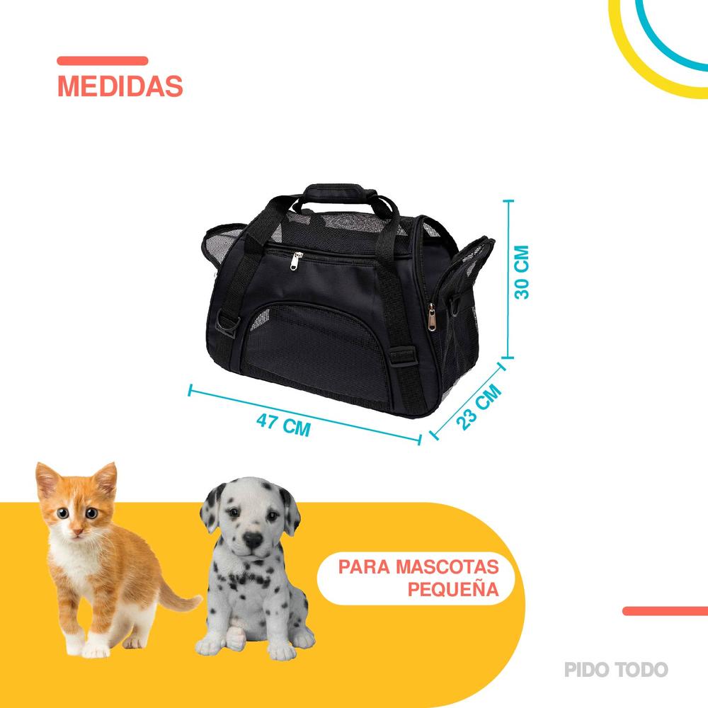 Foto 3 pulgar | Bolsa Transportadora de Mascotas Poli Pets PP-TPMPK-MD color Negro