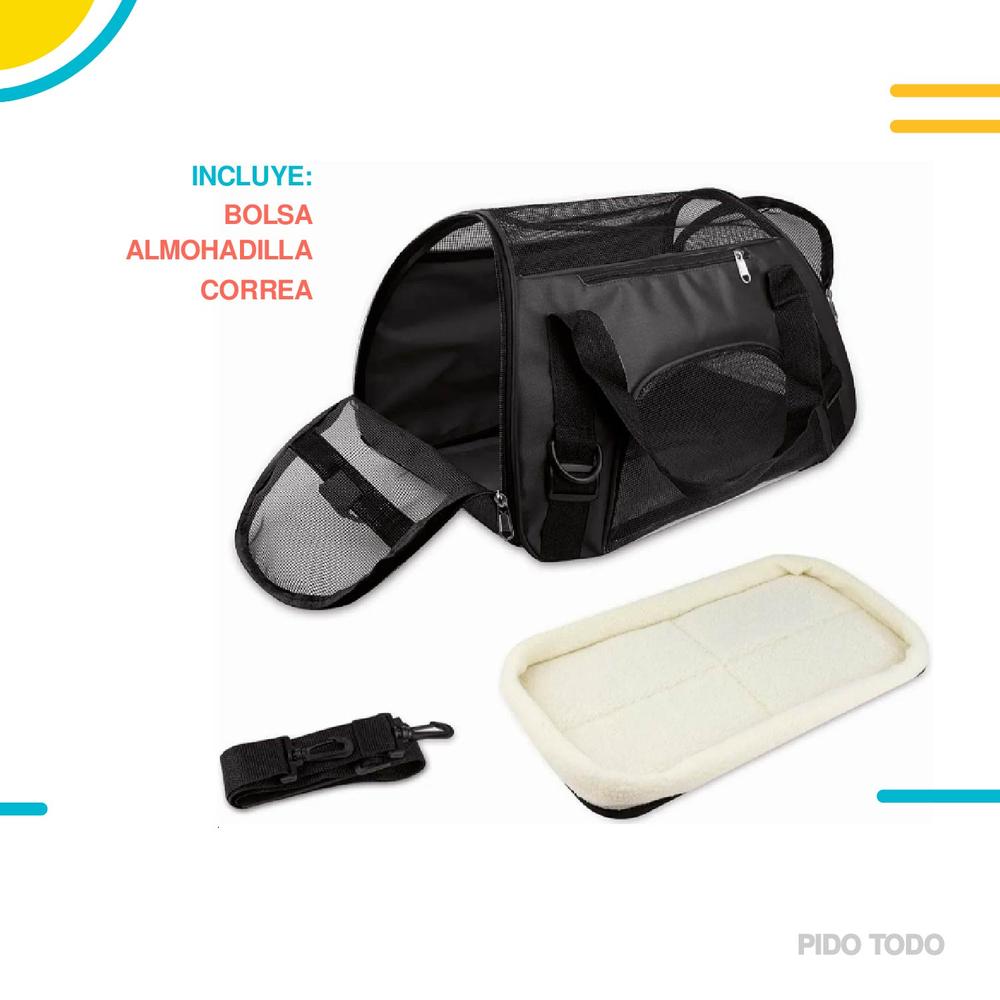 Foto 5 pulgar | Bolsa Transportadora de Mascotas Poli Pets PP-TPMPK-MD color Negro