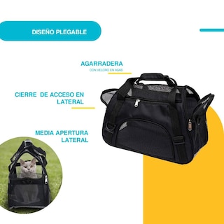 Foto 7 | Bolsa Transportadora de Mascotas Poli Pets PP-TPMPK-MD color Negro