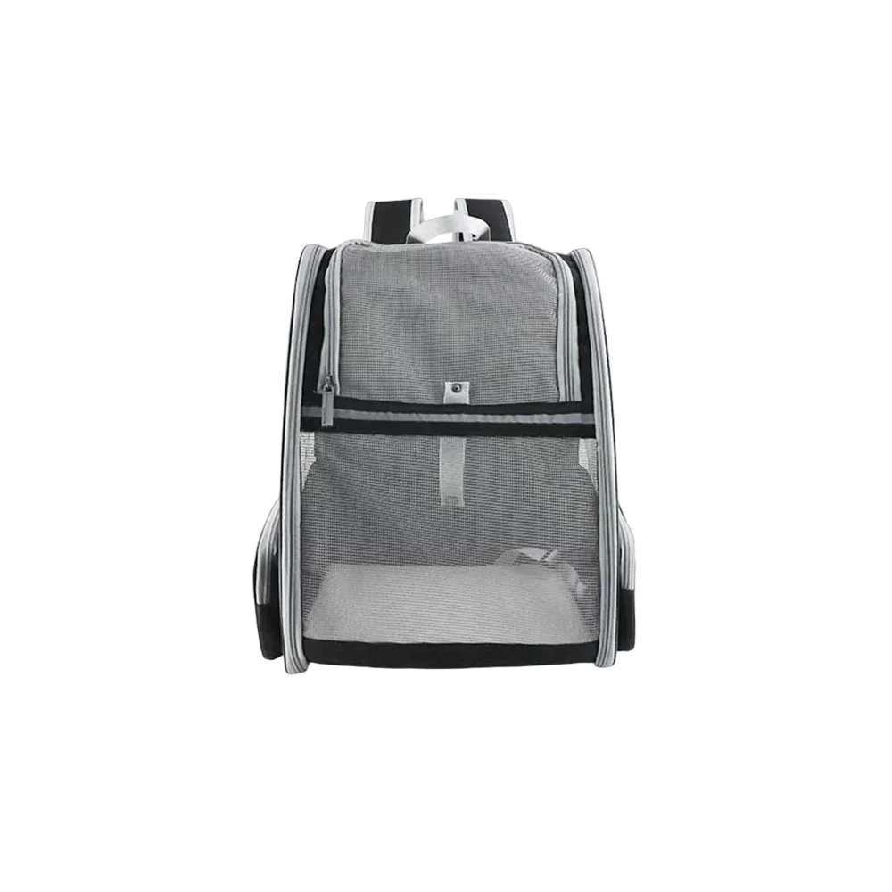 Mochila Back Pack BELUG color Gris Transportadora para Mascota Grande