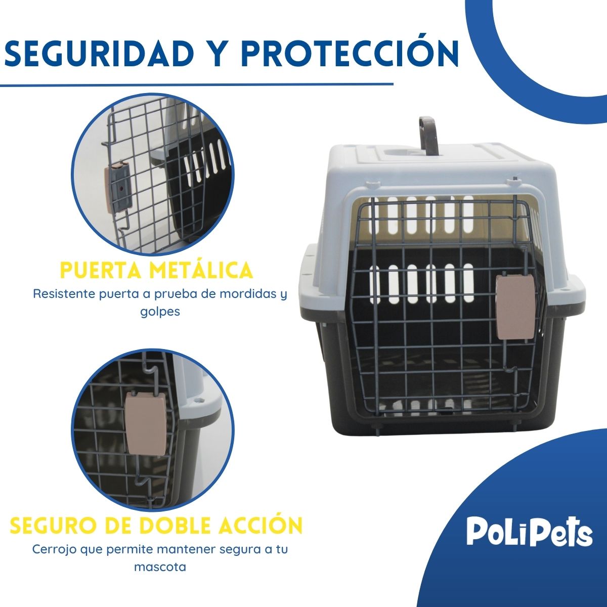 Foto 3 pulgar | Transportador Poli Pets PP-TKE-GD Para Mascota Tamaño Grande