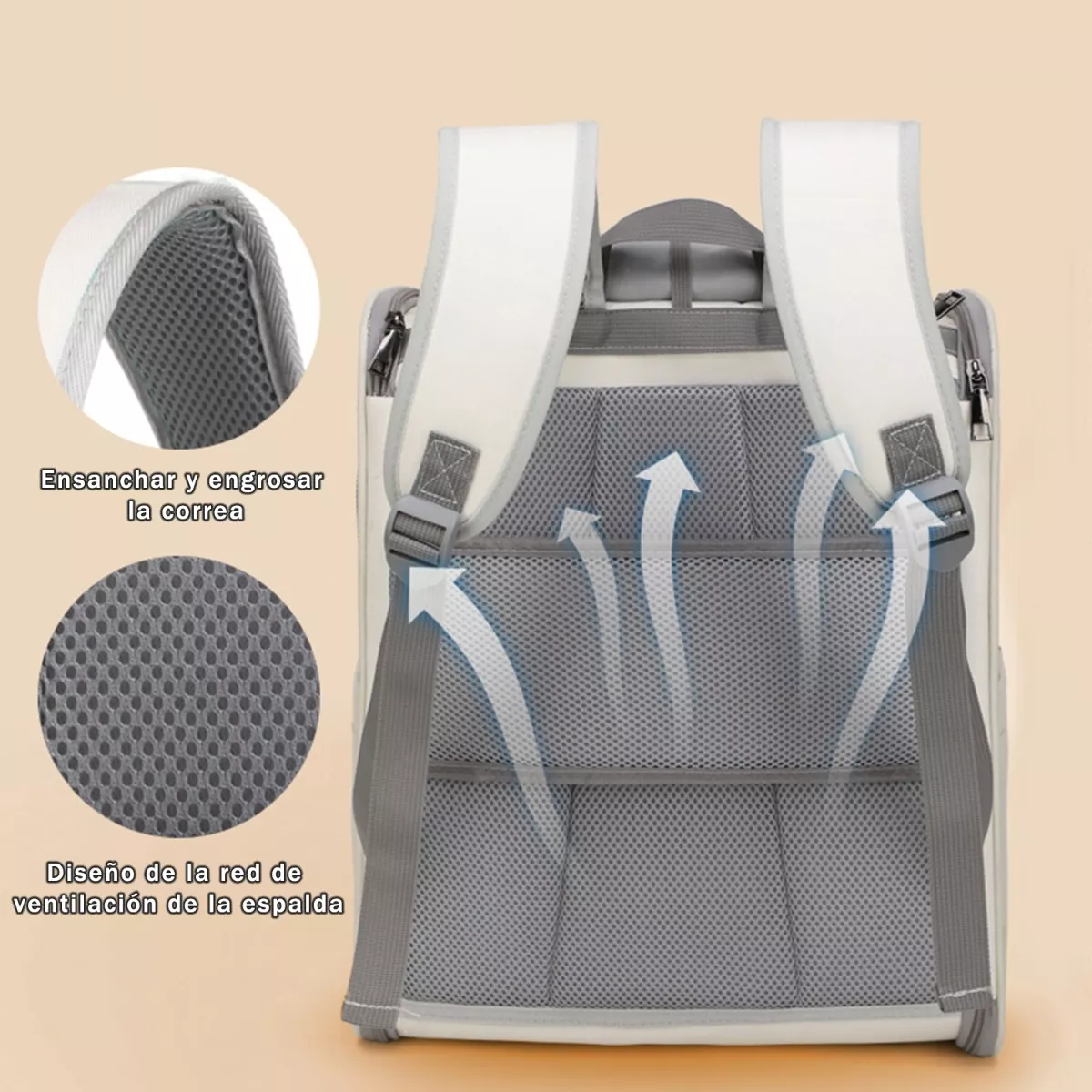 Foto 2 | Mochila Transportadora Para Mascotas Eo Safe Imports Esi-14501 Gris