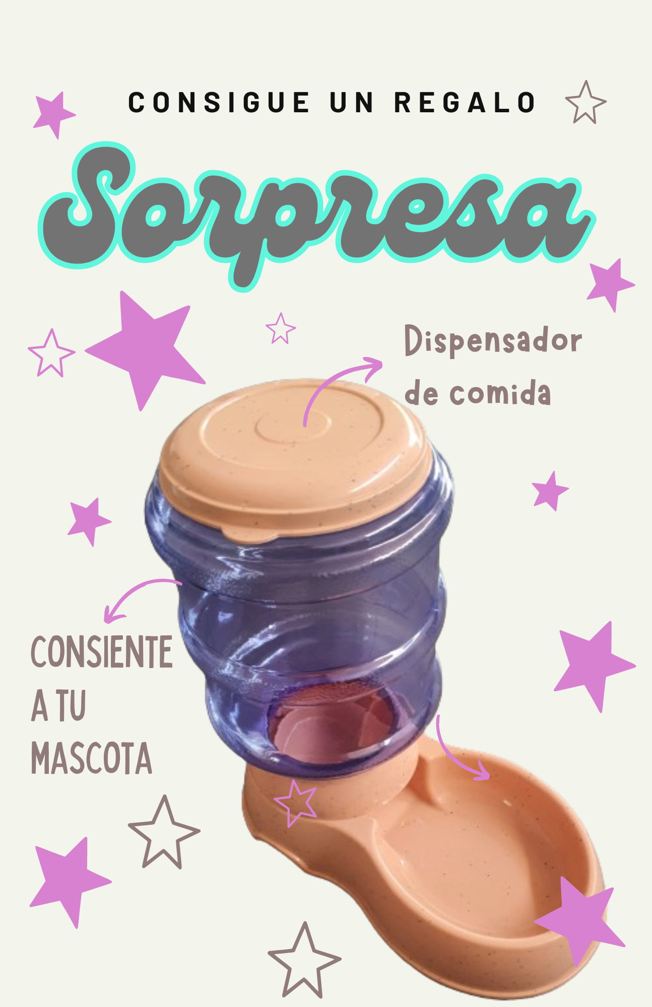 Foto 7 pulgar | Kit Para Mascota Mochila Y Rasuradora para mascotas Obten de  Regalo 1 Dispensador De Alimentos