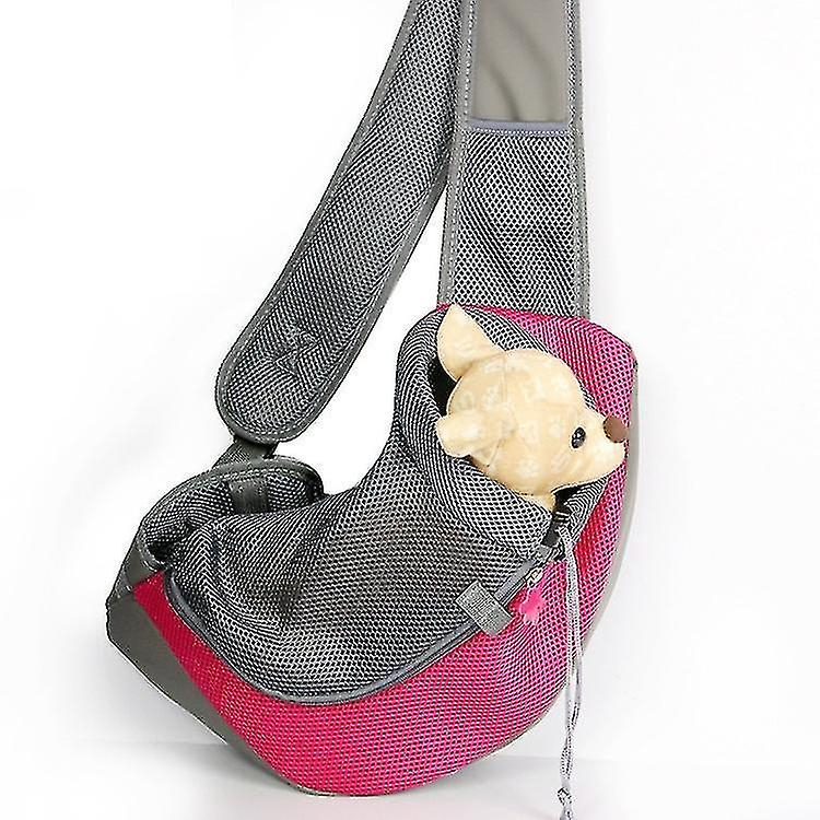 Transportín Para Mascotas Huoguo, Reversible, Manos Libres, Tamaño Pequeño, Color Magenta - Venta Internacional.