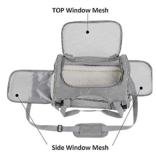 Foto 2 | Bolsa De Viaje Para Mascotas Huoguo, Multifuncional, Plegable, Para Perros, Color Gris - Venta Internacional.