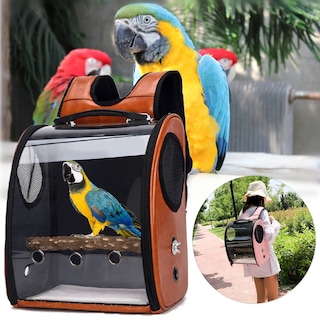 Foto 4 | Mochila Para Pájaros Al Aire Libre Con Comedero Para Jaula Transportadora De Loros - Venta Internacional.