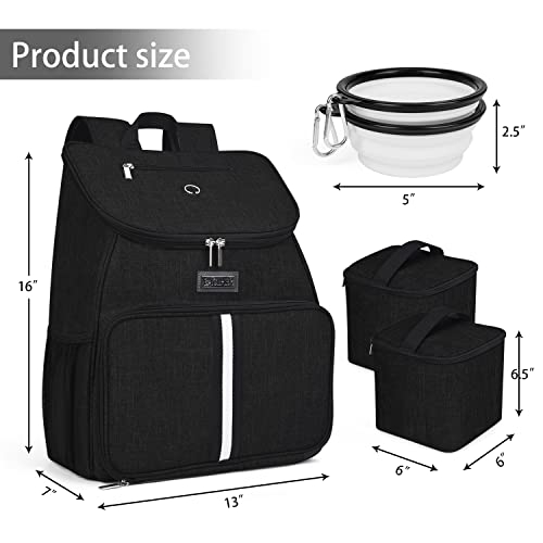 Foto 3 | Bolsa De Viaje Para Mascotas Baglher Mochila Para Perros Con Cuencos Y Cestas De Comida - Venta Internacional.