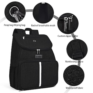 Foto 5 | Bolsa De Viaje Para Mascotas Baglher Mochila Para Perros Con Cuencos Y Cestas De Comida - Venta Internacional.