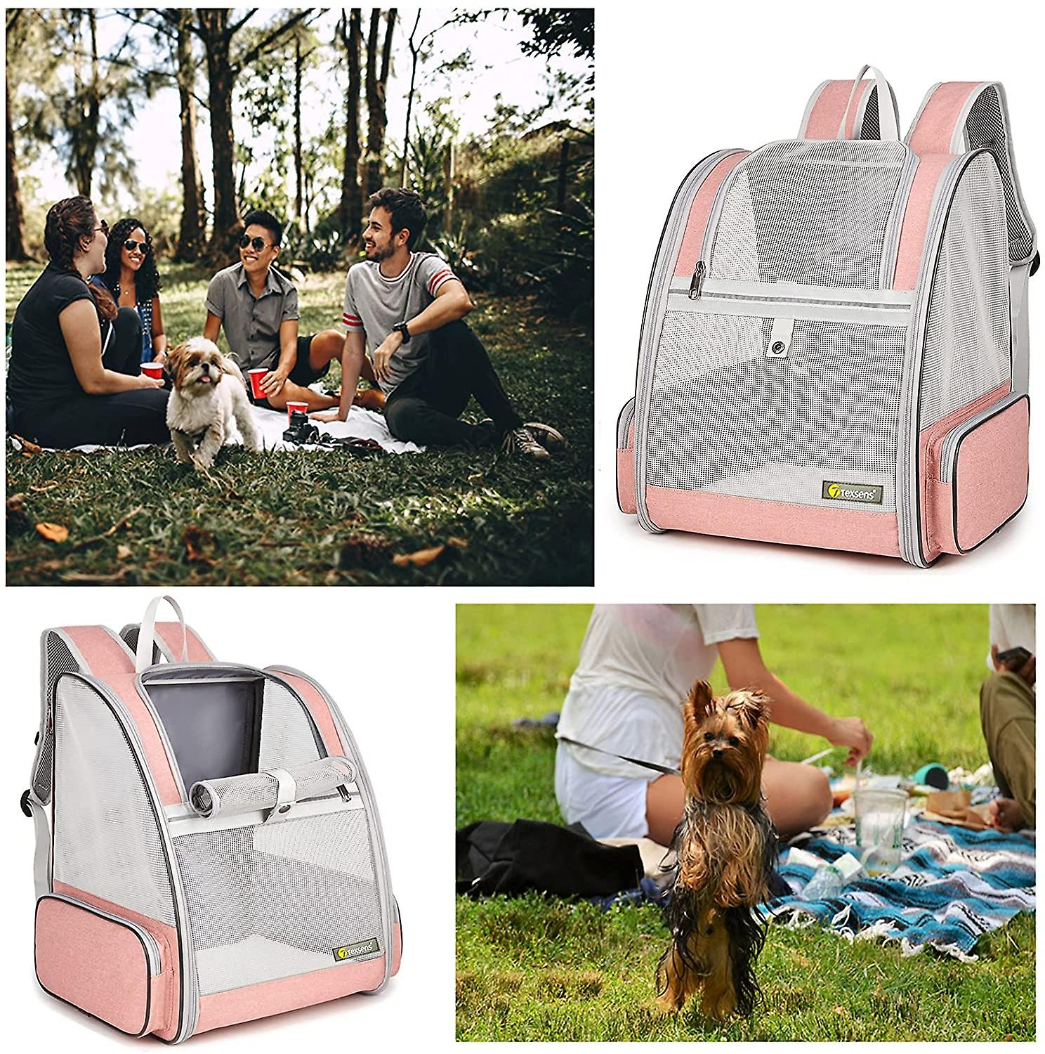 Foto 2 | Mochila Para Mascotas Sanlin Beans Ventilada Para Mascotas Pequeñas - Venta Internacional.