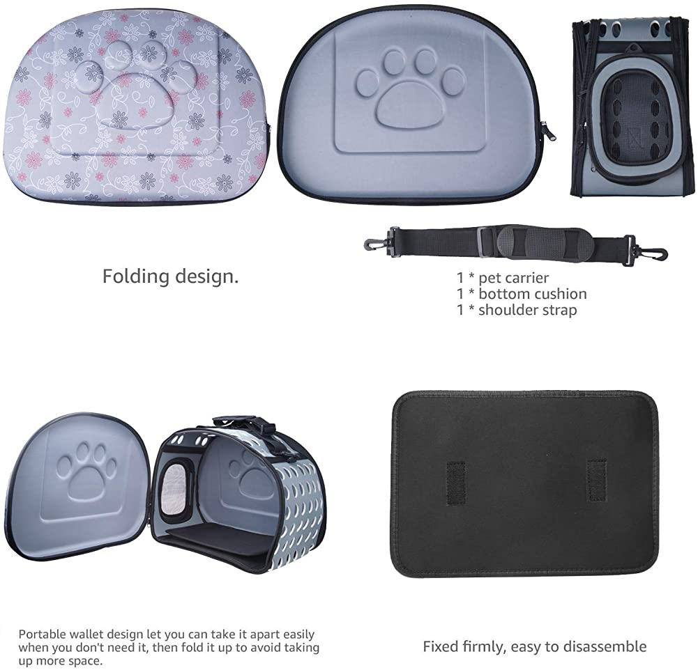 Foto 3 | Bolsa De Transporte Para Mascotas Jieyou Para Perros, Gatos Y Conejos De Hasta 8 Kg (gris) - Venta Internacional.
