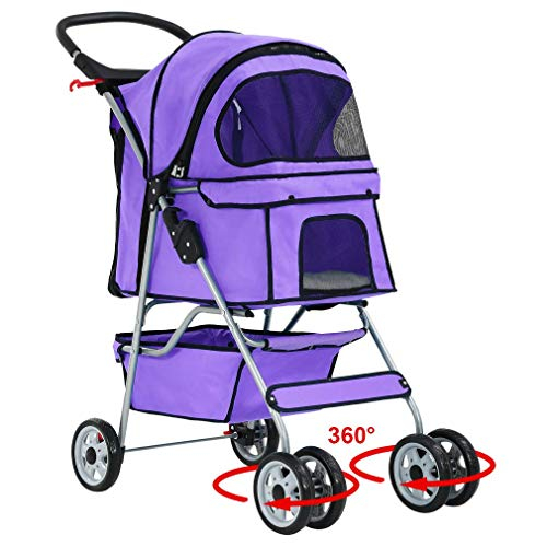 Foto 2 pulgar | Transportín Plegable De Viaje Bestpet Stroller Para Gatos Y Perros - Venta Internacional.