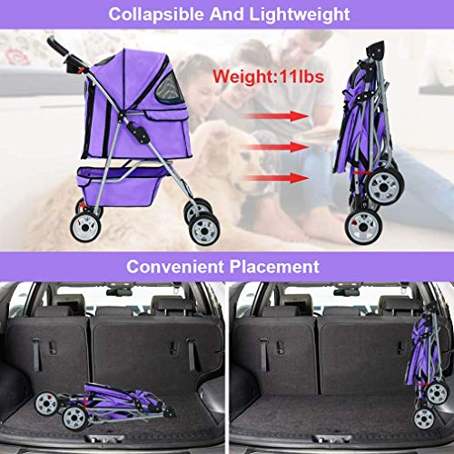 Foto 6 pulgar | Transportín Plegable De Viaje Bestpet Stroller Para Gatos Y Perros - Venta Internacional.