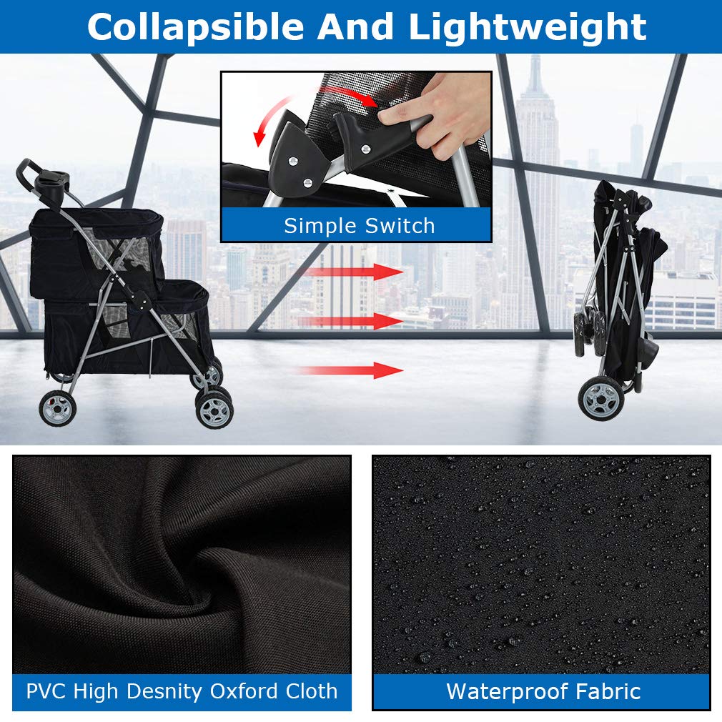 Foto 4 pulgar | Bolsa De Transporte Bestpet Stroller Para Perros Y Gatos, Para Niños Pequeños, Talla M - Venta Internacional.