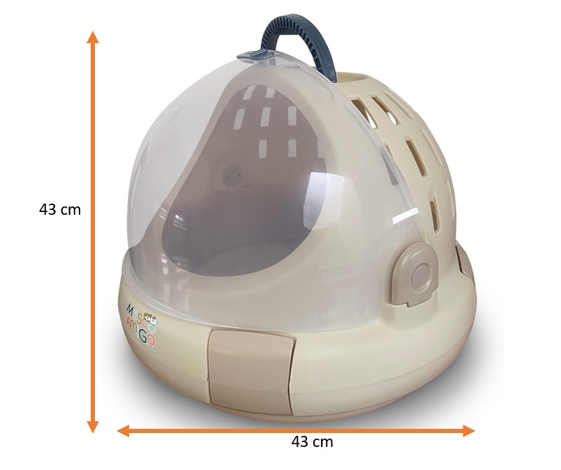 Foto 3 pulgar | Transportadora Para Gatos Con Cama Mascoamigo Color Beige  Tipo Cápsula 43x43cm