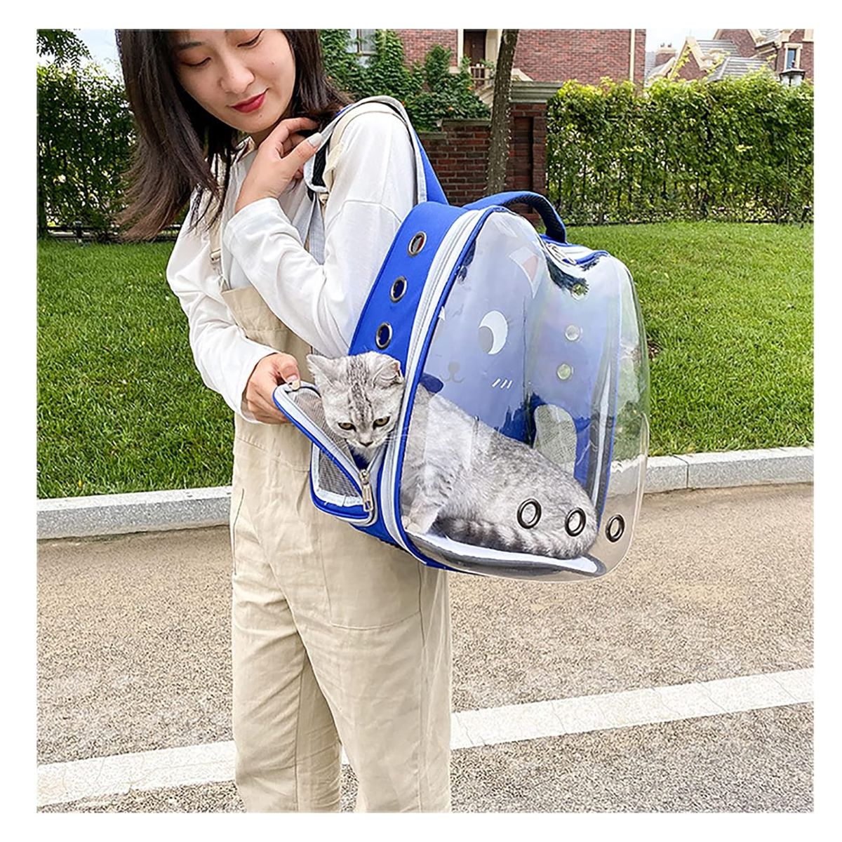Foto 4 pulgar | Mochila Tipo Burbuja con Diseño de Orejitas de Gato Roja
