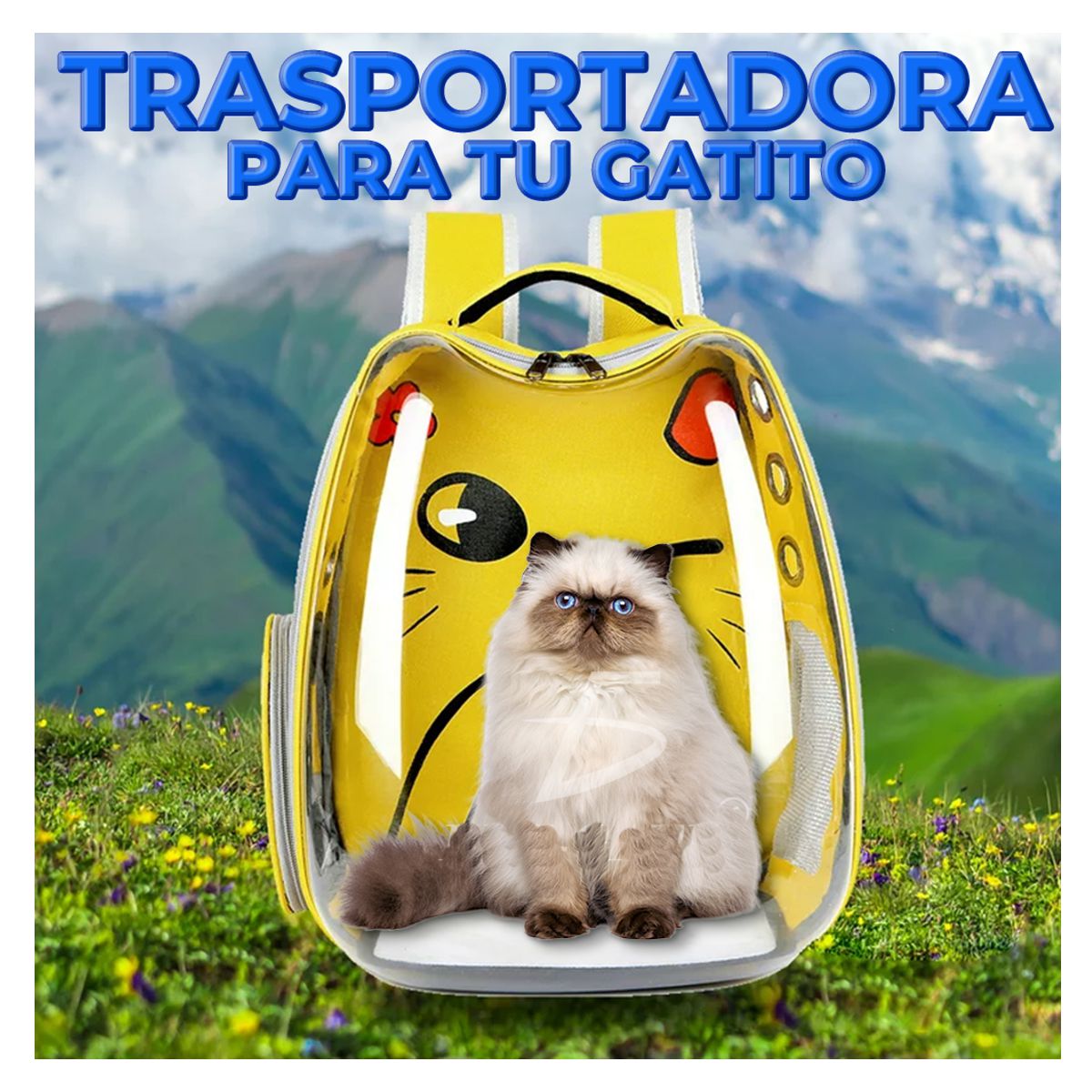 Foto 5 pulgar | Mochila Tipo Burbuja con Diseño de Orejitas de Gato Roja