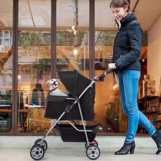 Foto 2 | Transportín Plegable De Viaje Bestpet Stroller Para Gatos Y Perros - Venta Internacional.