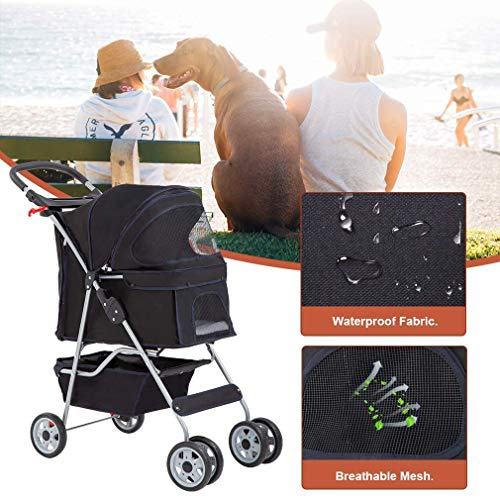 Foto 4 pulgar | Transportín Plegable De Viaje Bestpet Stroller Para Gatos Y Perros - Venta Internacional.
