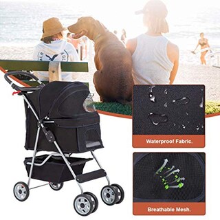 Foto 3 | Transportín Plegable De Viaje Bestpet Stroller Para Gatos Y Perros - Venta Internacional.