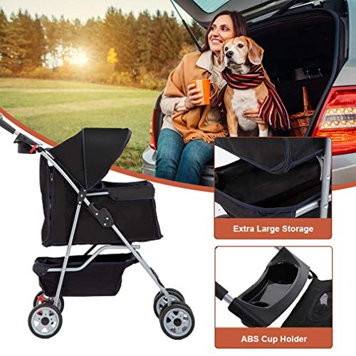 Foto 5 pulgar | Transportín Plegable De Viaje Bestpet Stroller Para Gatos Y Perros - Venta Internacional.