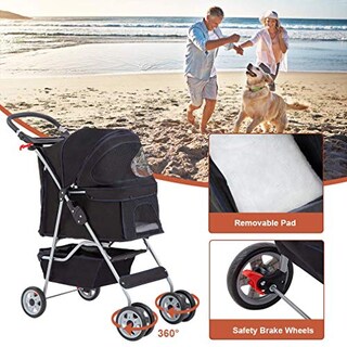 Foto 5 | Transportín Plegable De Viaje Bestpet Stroller Para Gatos Y Perros - Venta Internacional.