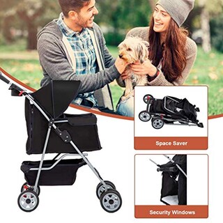 Foto 6 | Transportín Plegable De Viaje Bestpet Stroller Para Gatos Y Perros - Venta Internacional.