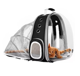Foto 2 | Mochila Transportadora Para Perros/gatos Expandible Portátil Negro