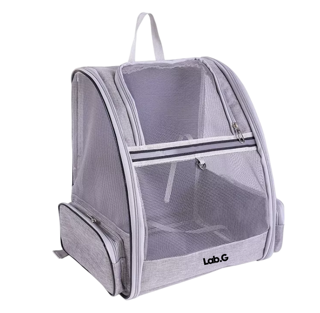 Mochila Transportadora Para Mascotas Para Gatos Y Perros Gris