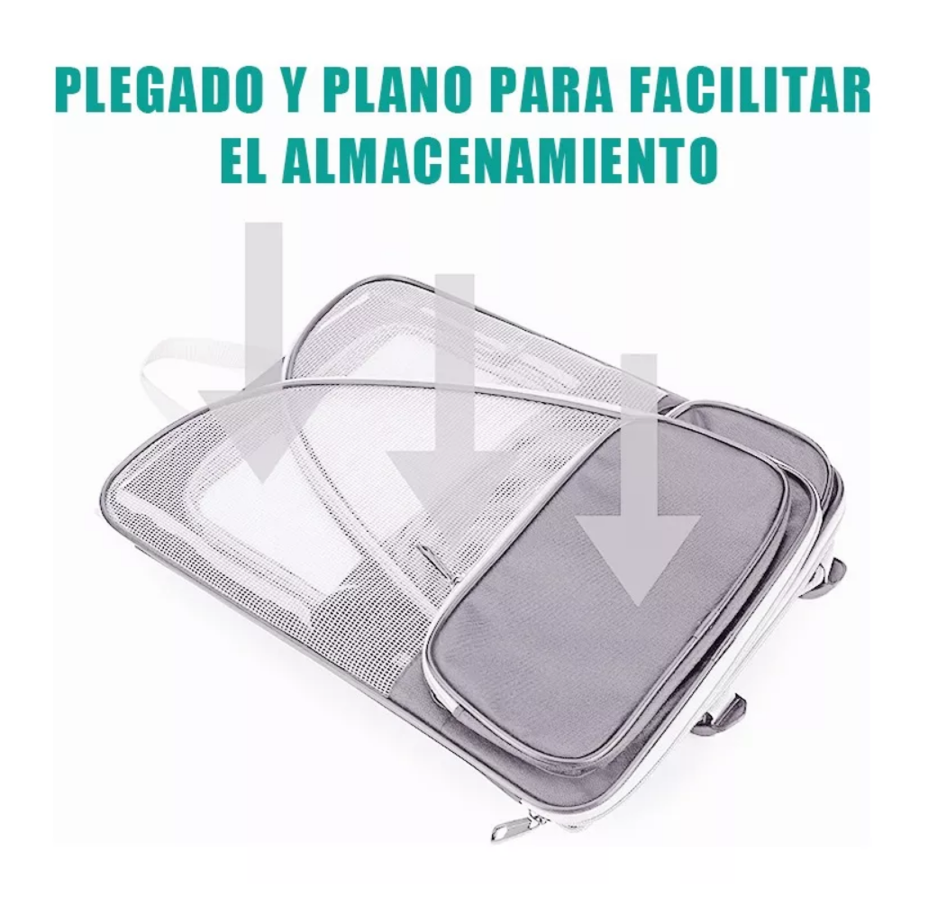 Foto 5 pulgar | Mochila Transportadora Para Mascotas Para Gatos Y Perros Gris