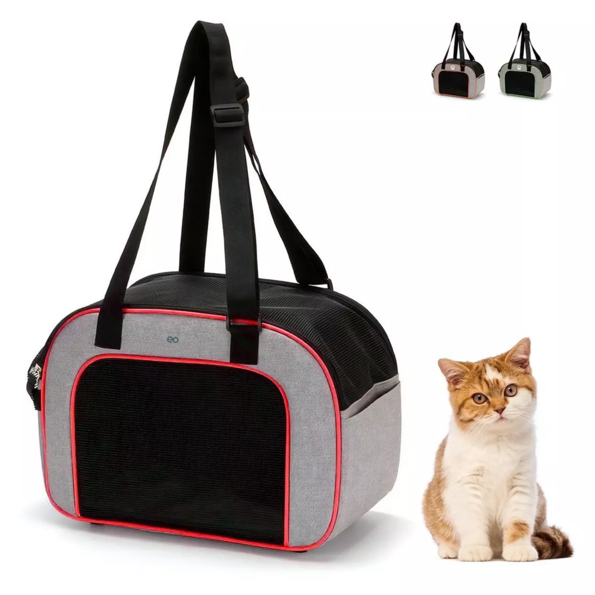 Foto 4 pulgar | Mochila Transportadora Para Perro Y Gato Portátil Plegable Eo Safe Imports Esi-7836-1 Rojo