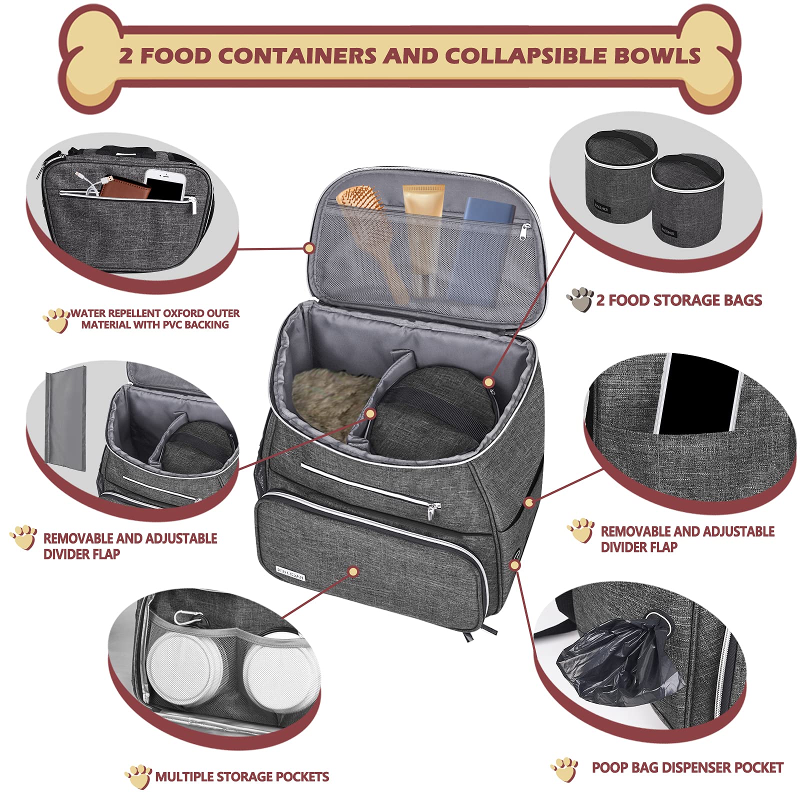 Foto 2 | Bolsa De Viaje Para Perros Baglher Airline Approved, Gris - Venta Internacional.