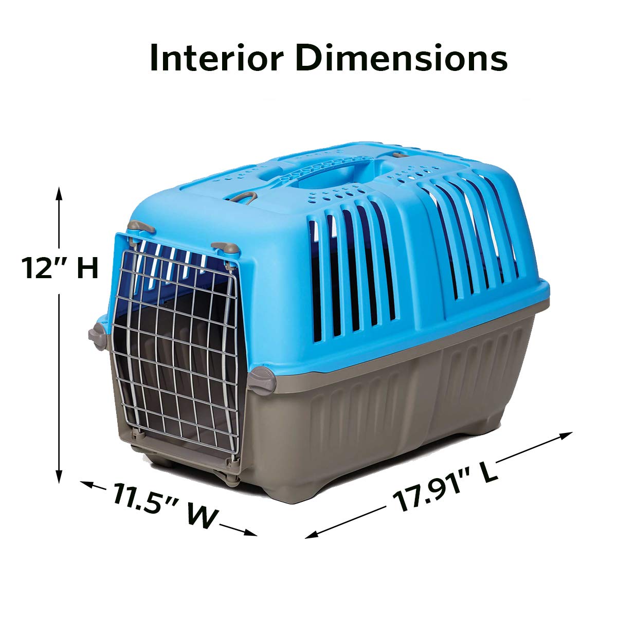 Foto 4 | Transportín Para Mascotas Midwest Homes Para Mascotas Con Lados Rígidos, Azul - Venta Internacional.