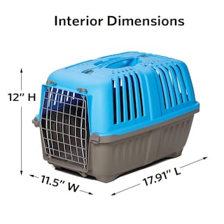 Foto 4 | Transportín Para Mascotas Midwest Homes Para Mascotas Con Lados Rígidos, Azul - Venta Internacional.