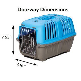 Foto 5 | Transportín Para Mascotas Midwest Homes Para Mascotas Con Lados Rígidos, Azul - Venta Internacional.