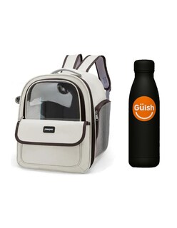Foto 2 | Mochila Transportadora Para Perros Gatos Pequeña + Gratis Termo Güish De Regalo