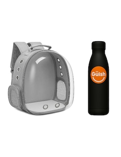 Foto 1 | Mochila Transportadora Para Gato Color Gris + Gratis Termo Güish De Regalo