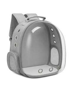 Foto 2 | Mochila Transportadora Para Gato Color Gris + Gratis Termo Güish De Regalo